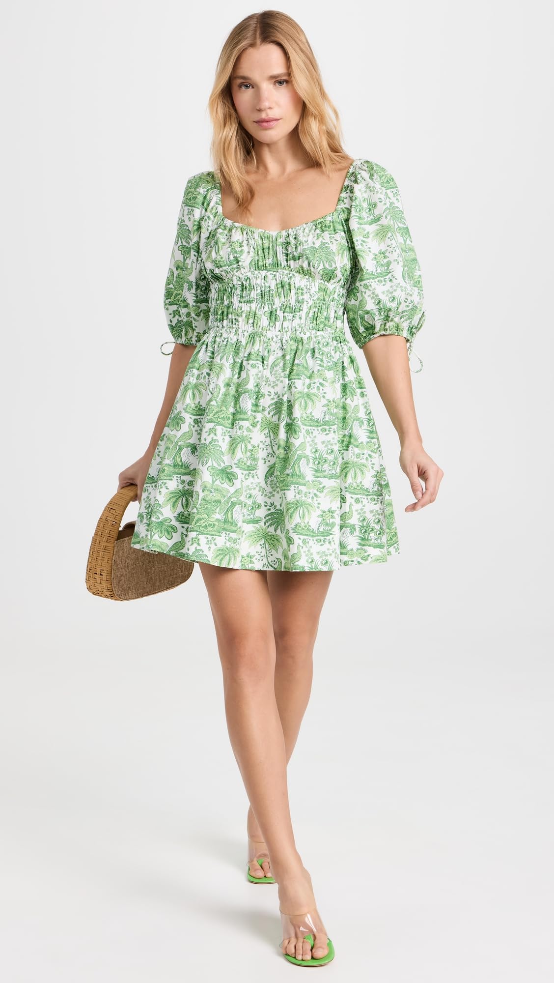STAUD Women's Mini Faye Dress - Elegant Flowy Midi Dress for Women | Perfect for Weddings, Parties & Date Nights | Summer Casual & Formal Occasions