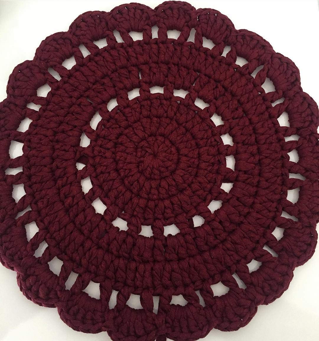 130 Yards Recycled T-Shirt Yarn (1.5 lb) - Eco-Friendly Crochet & Knitting Yarn in Burgundy - Perfect for DIY Rugs, Baskets & Home Decor Projects