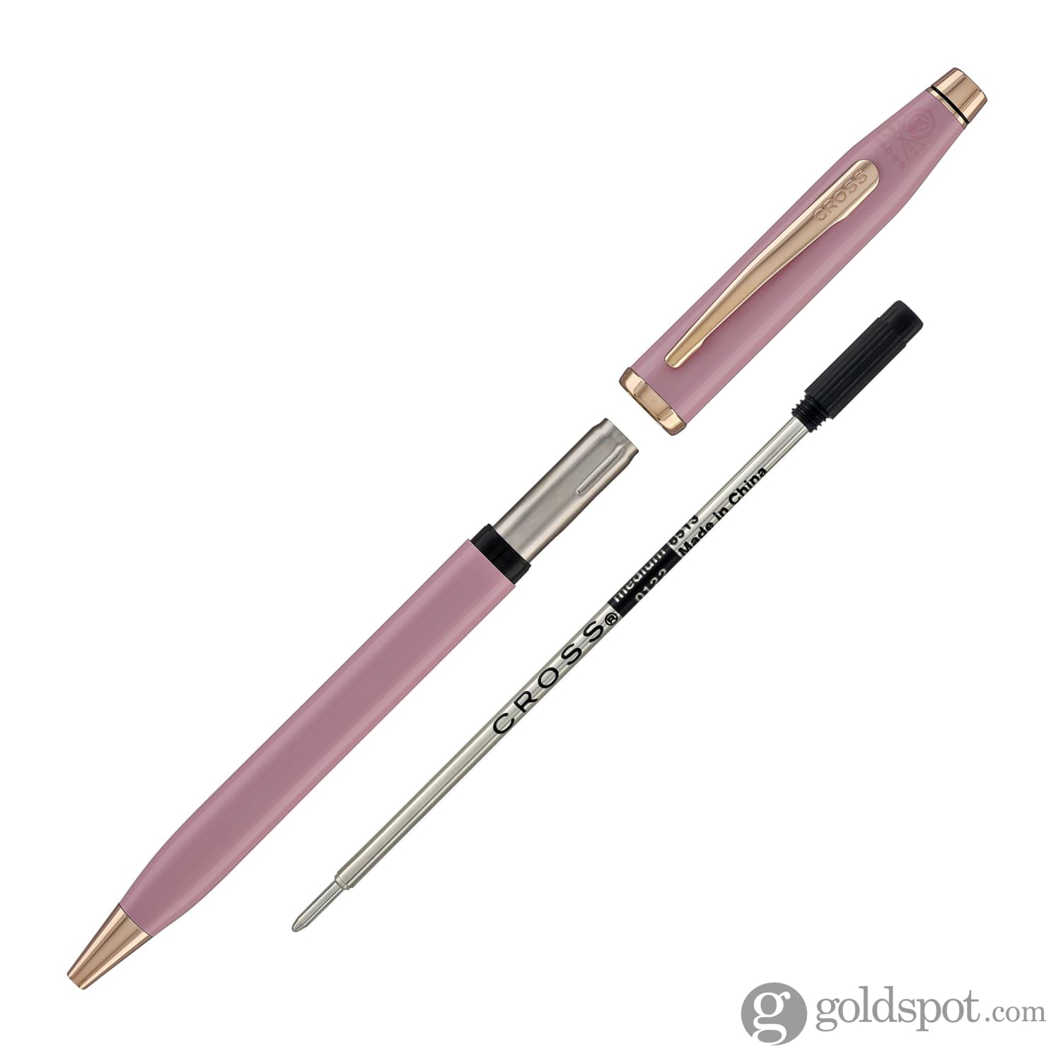 Cross Century II Ballpoint Pen - Smoky Pink Lacquer with Rose Gold Trim | Premium Writing Instrument for Office, Business & Gift Giving