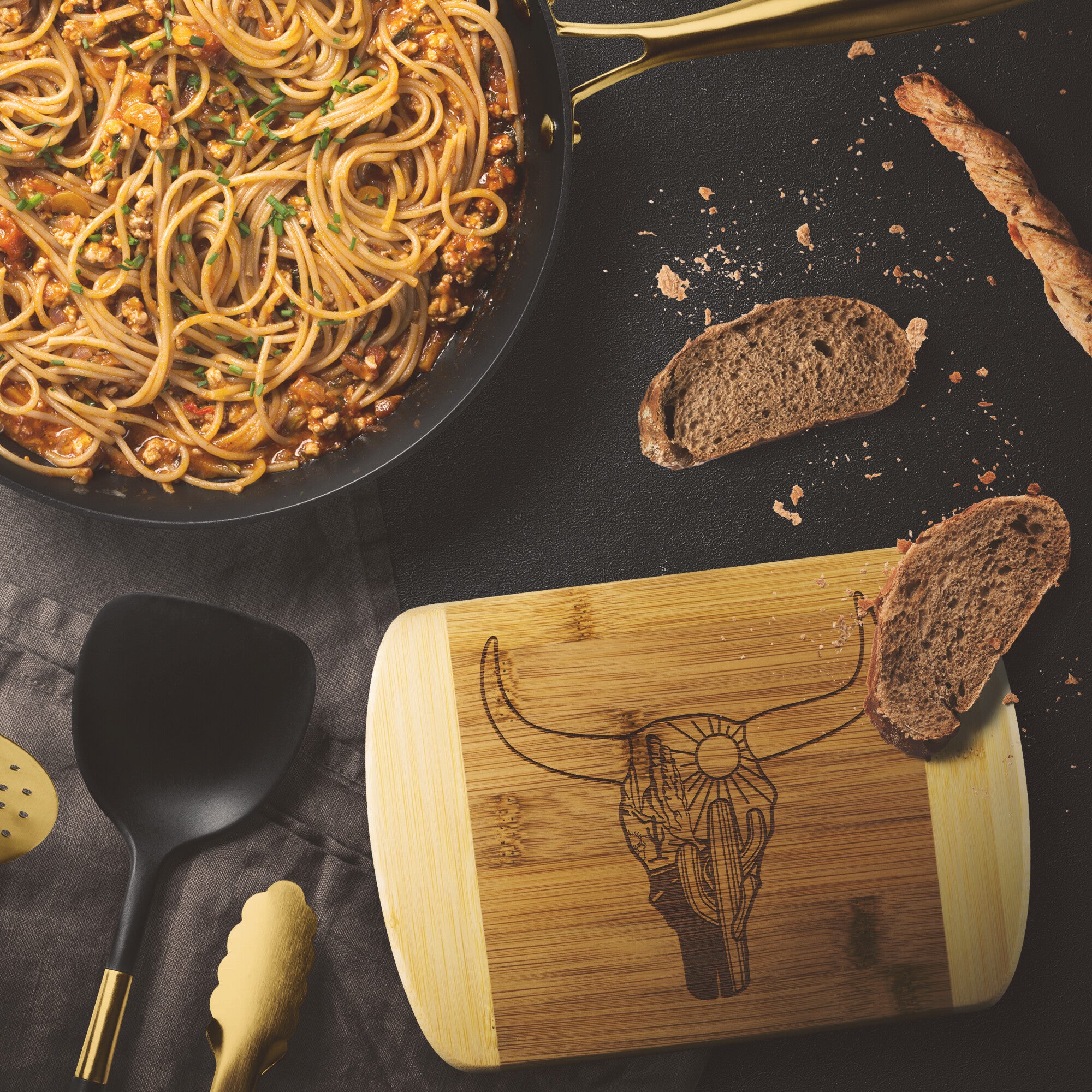 Organic Bamboo Cutting Board - Farmhouse Kitchen Decor for Rustic Cooking, Charcuterie & Serving - Perfect for Home Chefs & Entertaining