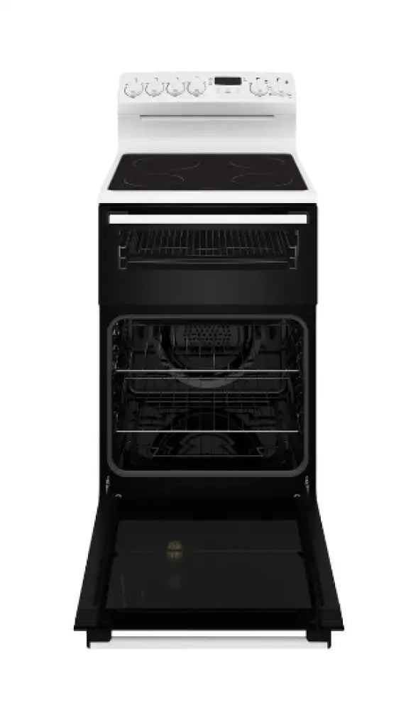 Westinghouse WLE543WCB 54cm Freestanding Electric Oven with Ceramic Cooktop - White | Built-in Timer, Energy Efficient | Perfect for Baking, Roasting & Family Cooking