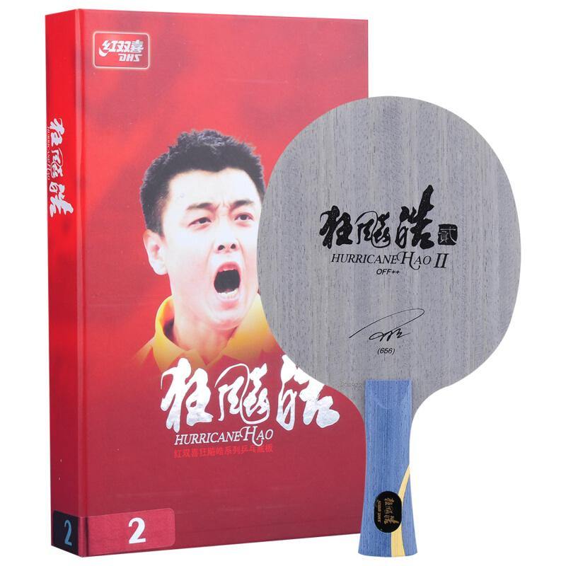 DHS Hurricane Hao 2 Shakehand Table Tennis Blade (FL) - Professional Ping Pong Racket for Competitive Play & Training