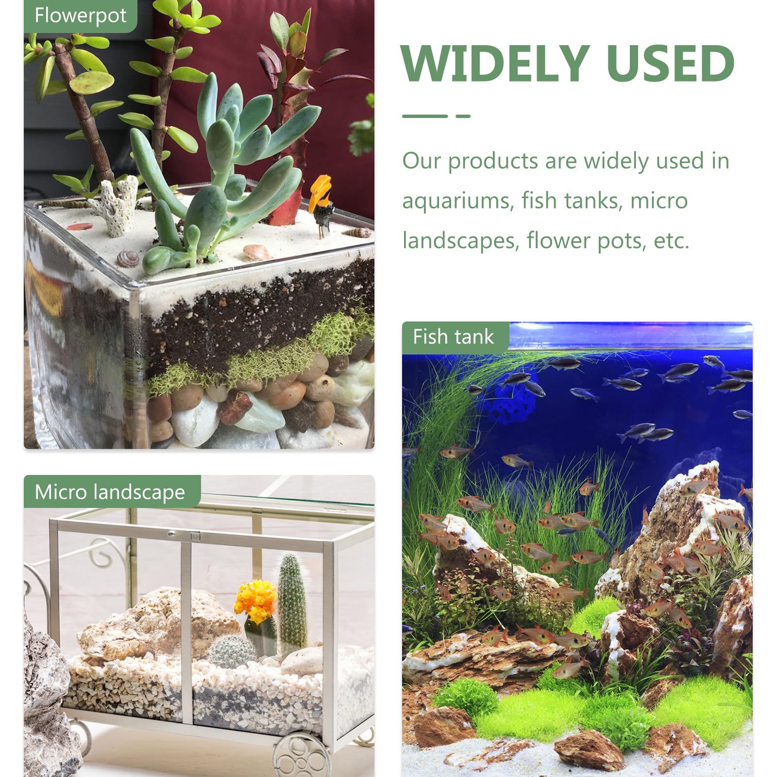Beaupretty Artificial Aquarium Plants - Lifelike Silk Water Plants for Fish Tank Decor, Turtle Habitat, Desktop & Home Decoration - Large Plastic Fake Plants for Aquascaping & Fish Tank Supplies (Set of 6) - Perfect for Freshwater Tanks, Office Decor & Reptile Enclosures