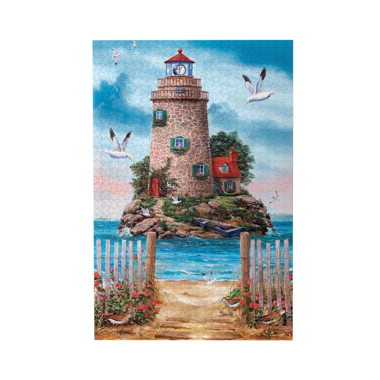 1000 Piece Island Lighthouse Jigsaw Puzzle for Adults - Challenging Educational Brain Teaser & Home Decor | Perfect for Family Game Night, Stress Relief & Living Room Wall Art