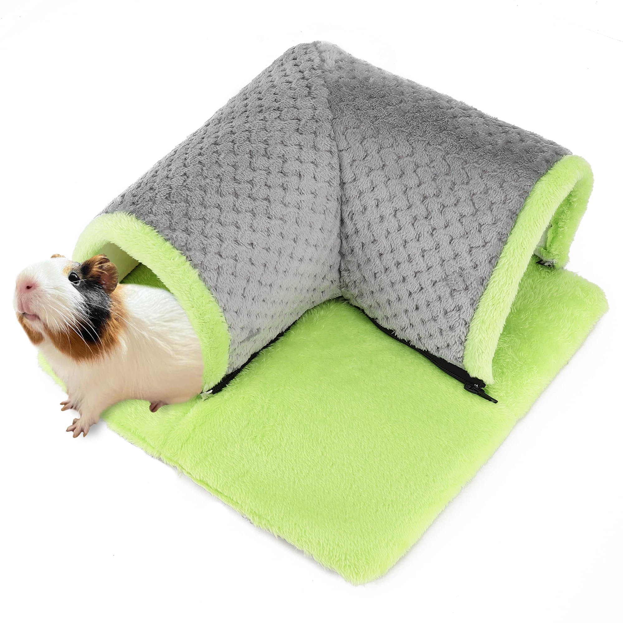 Washable Fleece Guinea Pig Hideout Tunnel for Cage - Cozy Removable Small Animal Tube for Winter Warmth - Perfect for Hamsters, Rabbits & Pet Rodents