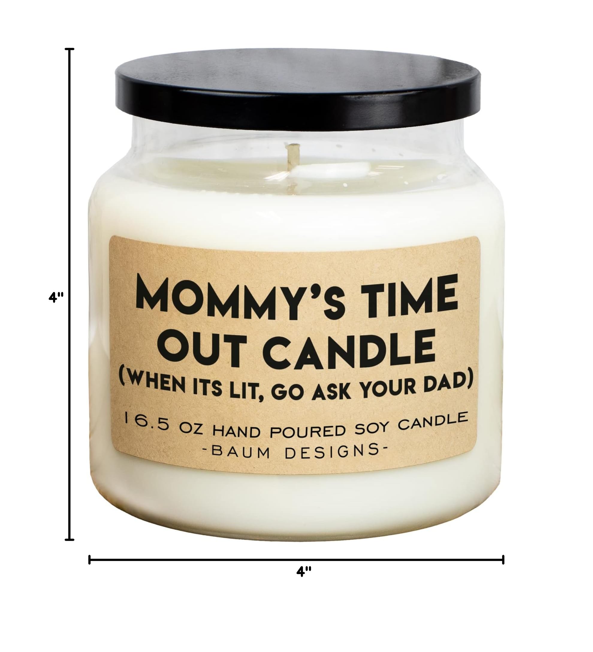 Mommy's Time Out 16.5oz Soy Candle - White Sage & Lavender Scent for Relaxation, Stress Relief & Aromatherapy | Perfect for Bath Time, Meditation & Self-Care Moments