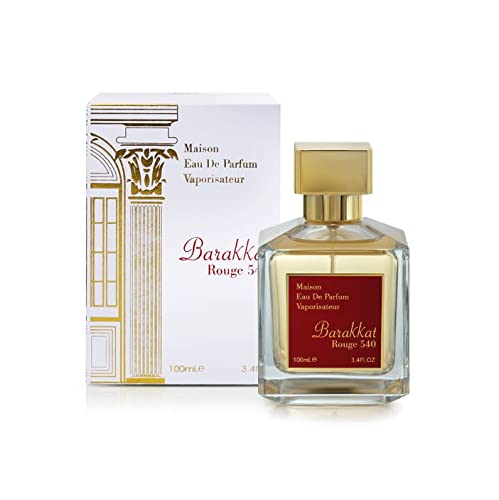 FragMade - B A R A K K A T Rouge 540 EDP (100 ml) Unisex Perfume | Turkish Rose & Bulgarian Rose Scent | Oud & Violet Blend | Long-Lasting Luxury Fragrance for Men & Women | Perfect for Date Night, Special Occasions & Gift Giving