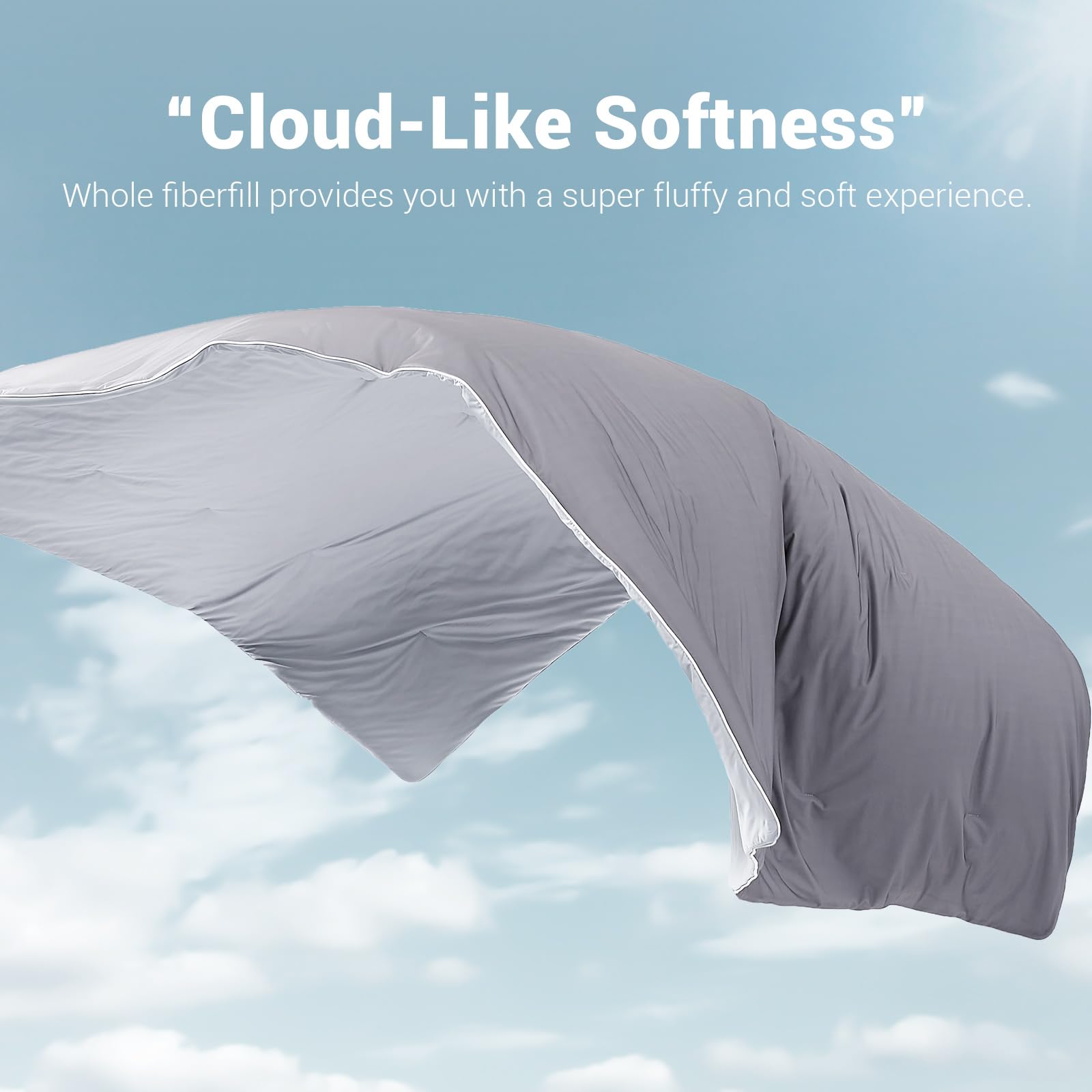 Elegear Arc Chill Cooling Comforter - Q Max >0.5, Ultra Breathable & Soft Gradient Gray Blanket for Hot Sleepers - Perfect for Summer Nights, Bedroom & Guest Room Comfort