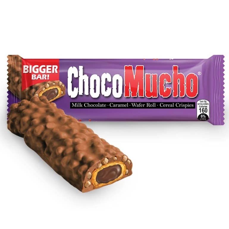 ChocoMucho Milk Chocolate Caramel Wafer Rolls - Crispy Snack Crackers (Pack of 10, 8.81 Oz) - Perfect for Breakfast Cereal, Office Snacks & Party Treats
