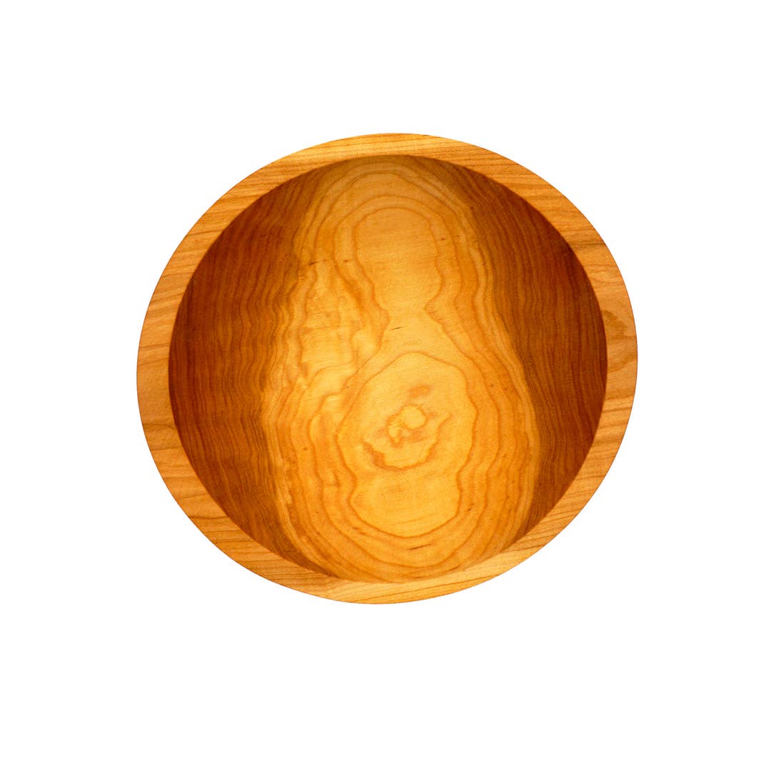 Handcrafted Cherry Wood Salad Bowl Set - Natural, Durable & Eco-Friendly for Healthy Eating - Perfect for Salads, Fruits, Snacks & Kitchen Decor