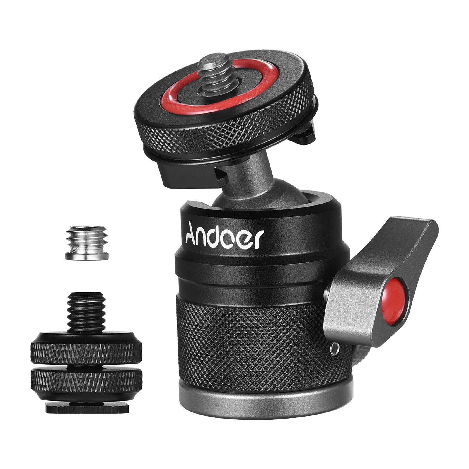 Andoer 360° Rotating Ball Head Adapter - 1/4