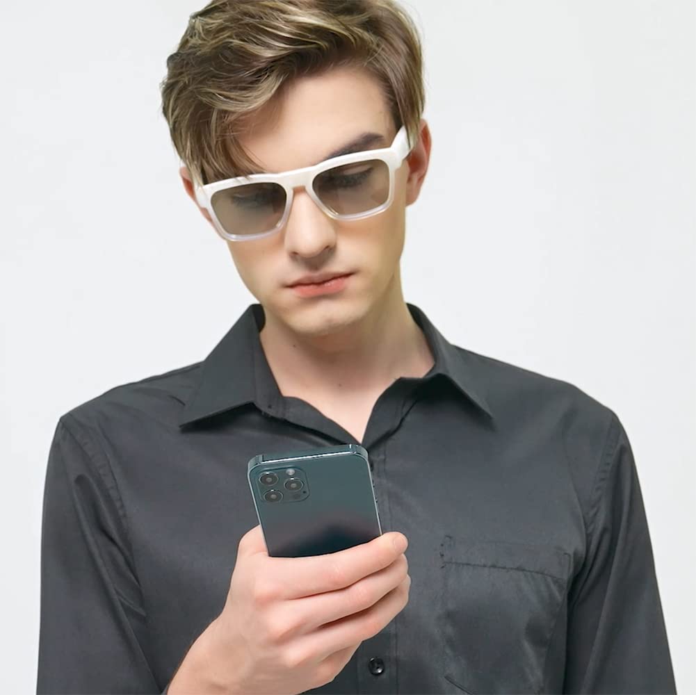 OhO Smart Glasses - Polarized Bluetooth Sunglasses with UV400 Protection, Built-in Speaker & Voice Control for Running, Cycling & Outdoor Activities - Unisex Transition Lens Sport Eyewear