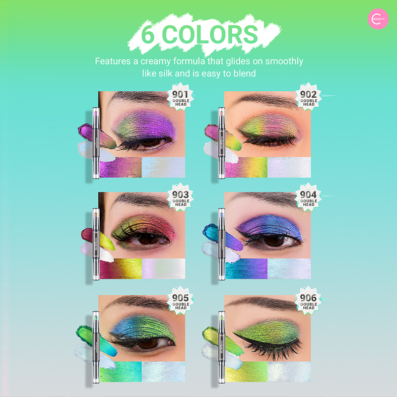 CHARMACY Dual Ended Chameleon Eyeshadow Stick - Long Lasting Creamy Eye Makeup for Day & Night - Perfect for Party, Date & Everyday Wear
