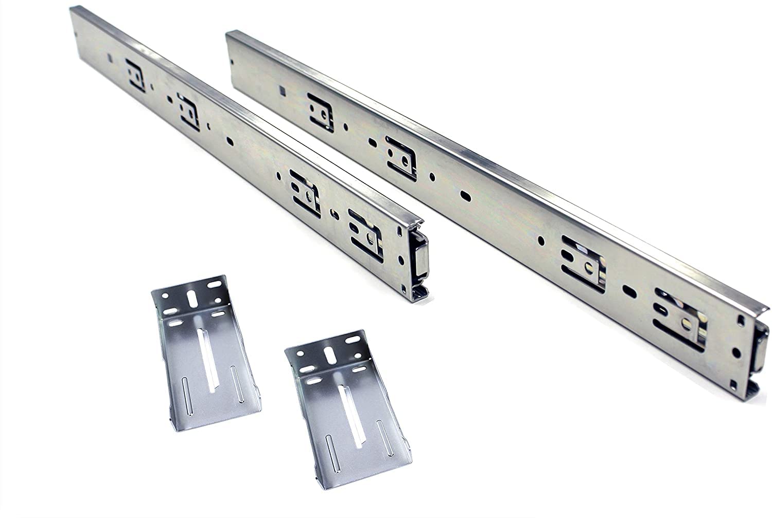 10 Pairs 20-Inch Full Extension Ball Bearing Drawer Slides - Soft Close Self Closing Side Mount for Face Frame Cabinets with Rear Brackets - 100LB Load Capacity - Perfect for Kitchen Cabinets, Office Furniture & Storage Organization