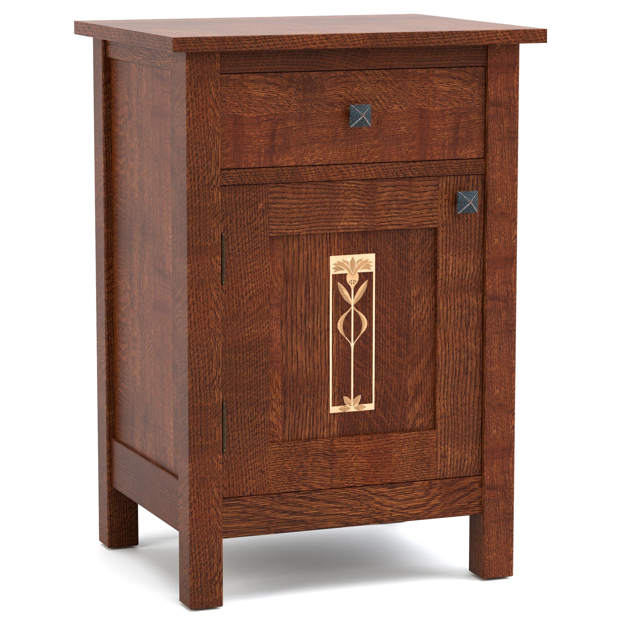 Modern Nightstand with Drawer - Wooden Bedside Table for Bedroom, Living Room, or Office - Stylish Storage End Table with Shelf