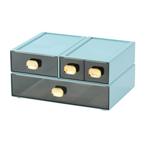 4 Mixed Drawers, Cyan
