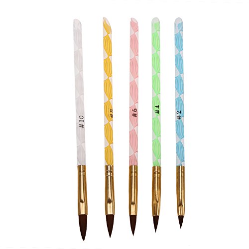 5PCS Acrylic Nail Art Pens Set - UV Gel Carving Pen, Silicone Brushes for Nail Art, Modeling & Painting - DIY Nail Design Tools for Professional & Home Manicure (Pink) - Perfect for Salon, Nail Art Classes & DIY Nail Decoration