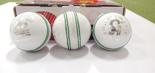 CA Supreme Test Cricket Ball - White Senior Size (Pack of 1) | Official Match Cricket Ball for Professional & Club Players | Perfect for Test Matches & Practice Sessions