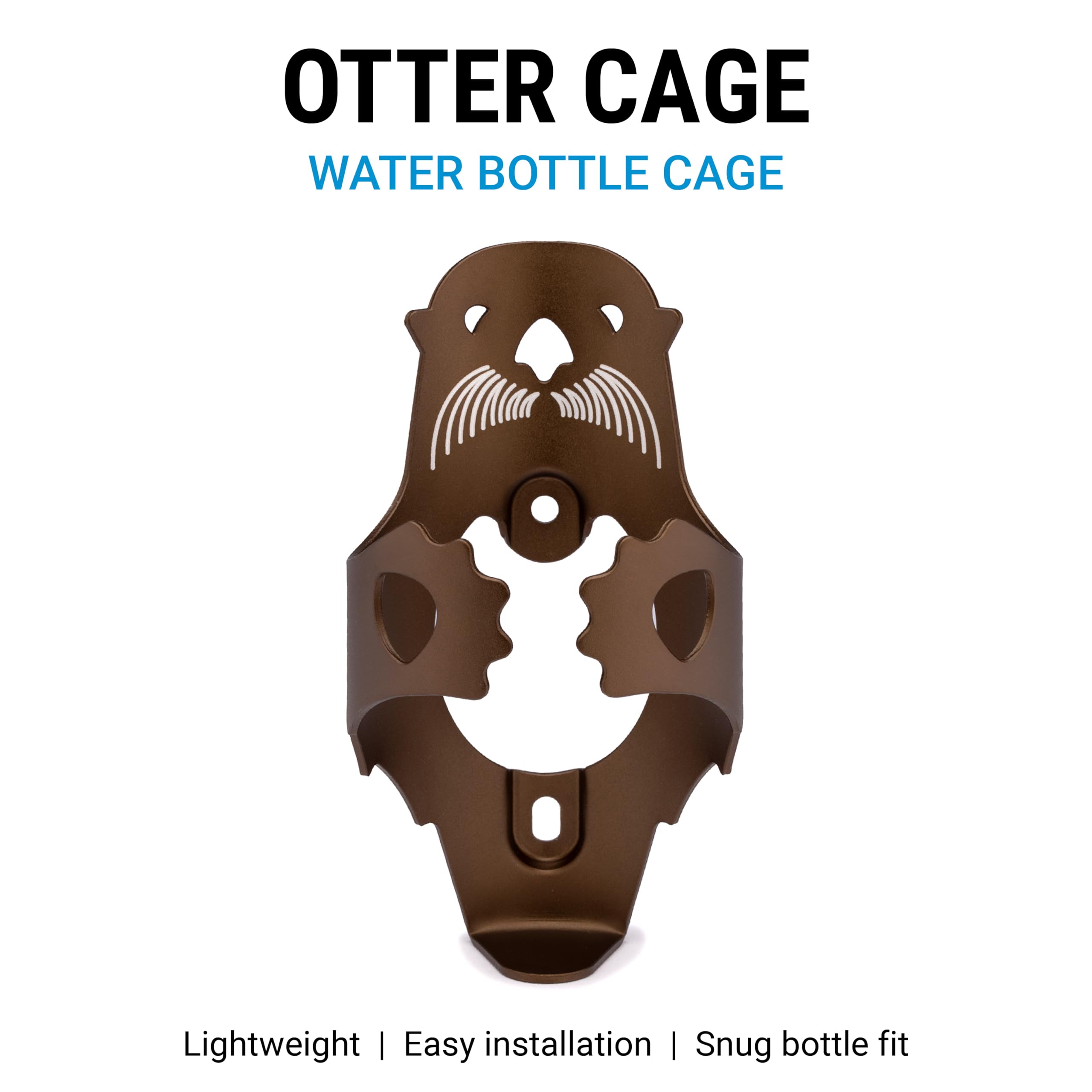 PDW Otter Cage - Lightweight Bike Water Bottle Holder for Road & Mountain Bikes | Durable Brown Cycling Accessory | Perfect for Commuting, Trail Riding & Outdoor Adventures
