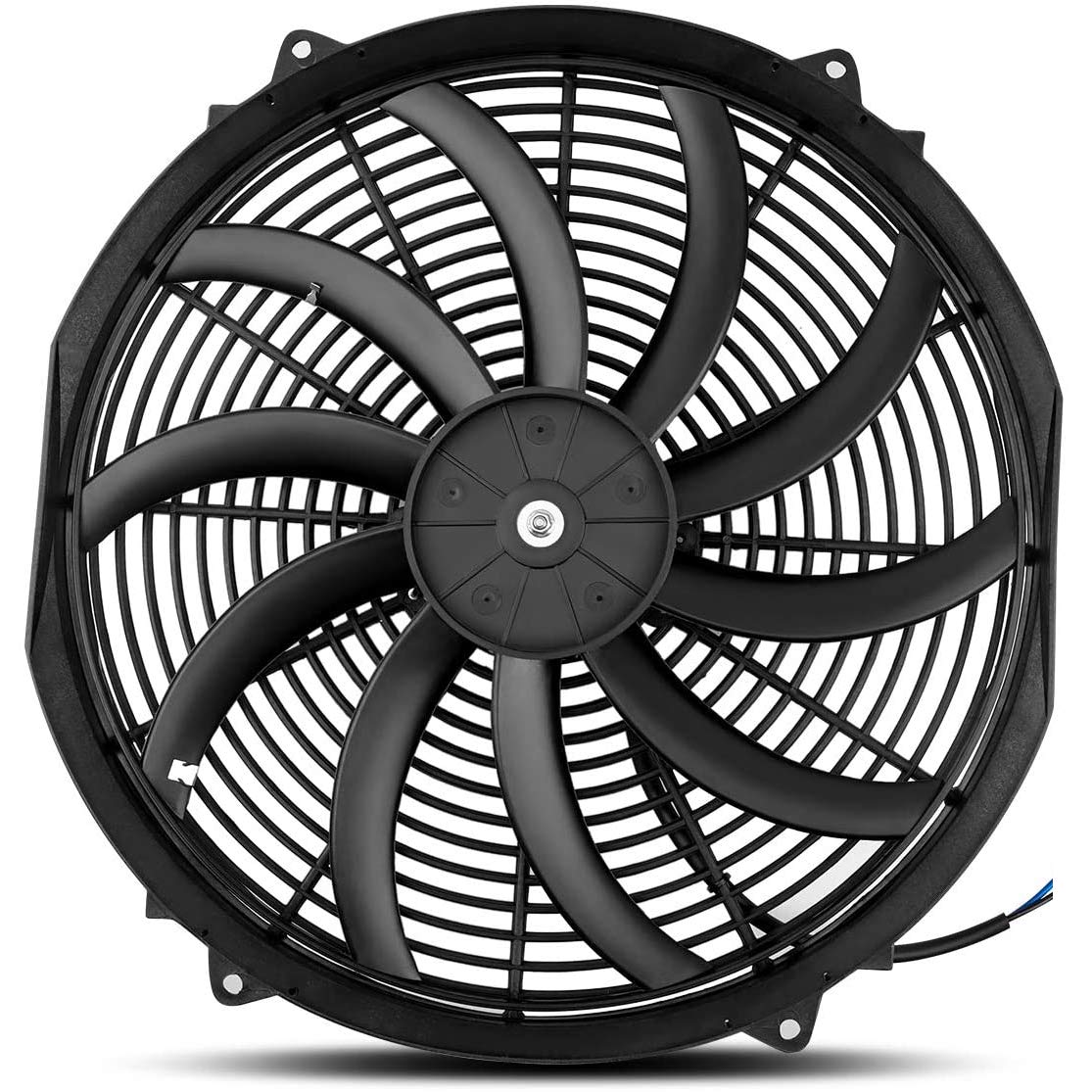 Upgraded 130W Dual Slim Electric Auto Engine Cooling Fans - High Performance 12V Radiator Fan with Powerful CFM (17 Inch) - Perfect for Car, Truck & SUV Engine Cooling Systems