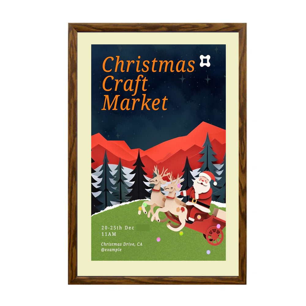Premium 12x36 Designer Wood Snap Frames for Posters - 4 Wide Matboard Included - Perfect for Home Decor, Office Displays & Art Exhibitions
