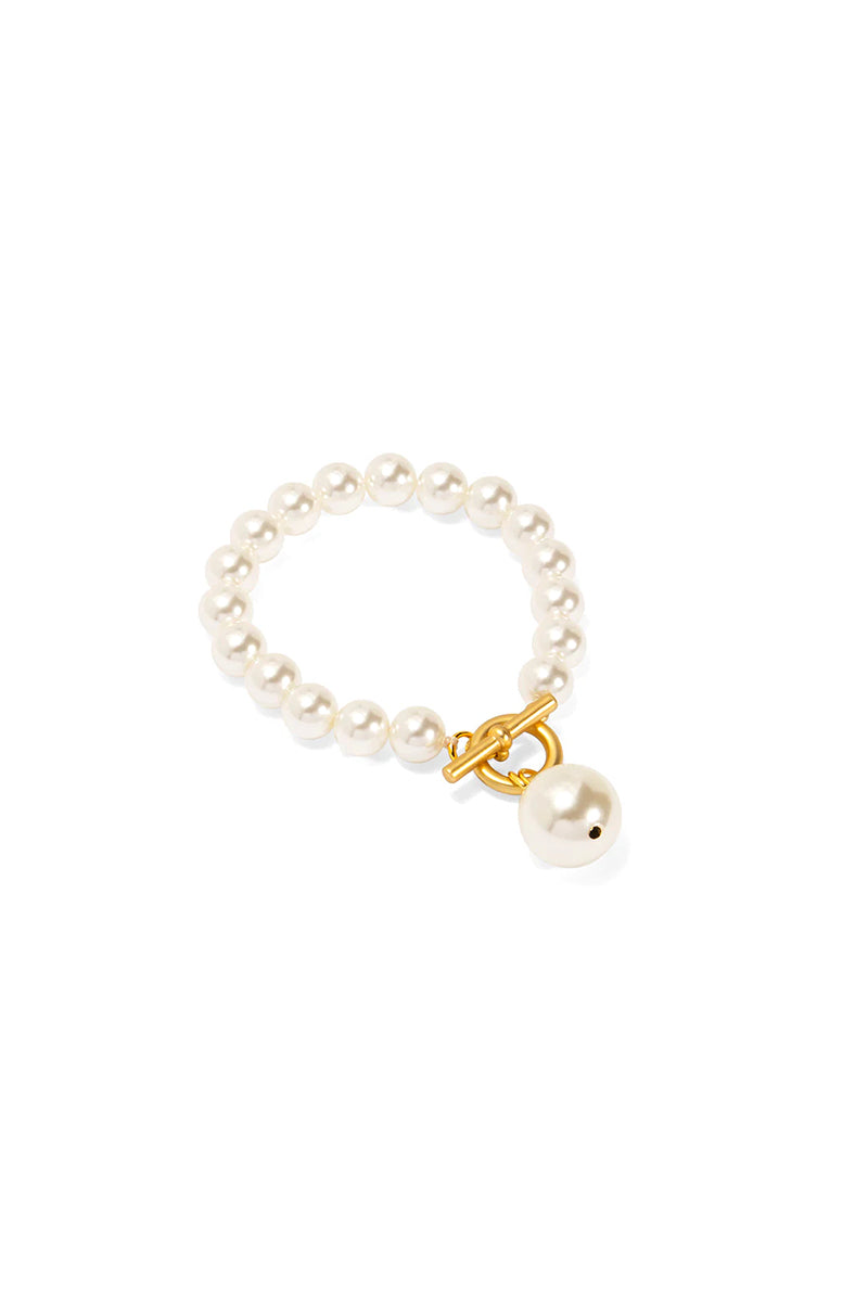 Elegant Pearl Toggle Bracelet for Women - Adjustable Sterling Silver Jewelry Gift for Her - Perfect for Weddings, Parties & Everyday Wear