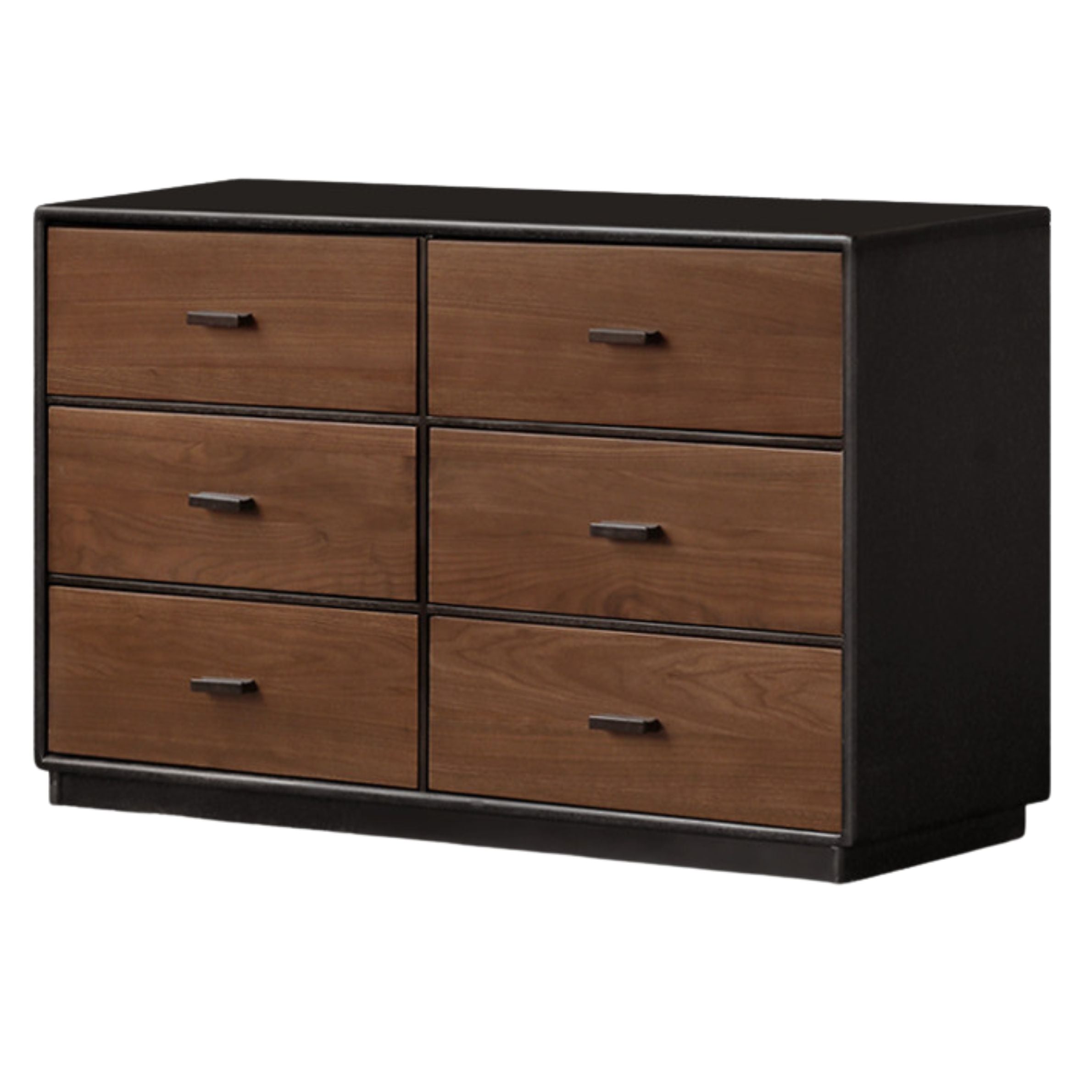 47.7x15.7x29.6 inch /121.2x40x75.2 сm /Rich Dark Walnut color - black color / Drawer cabinet