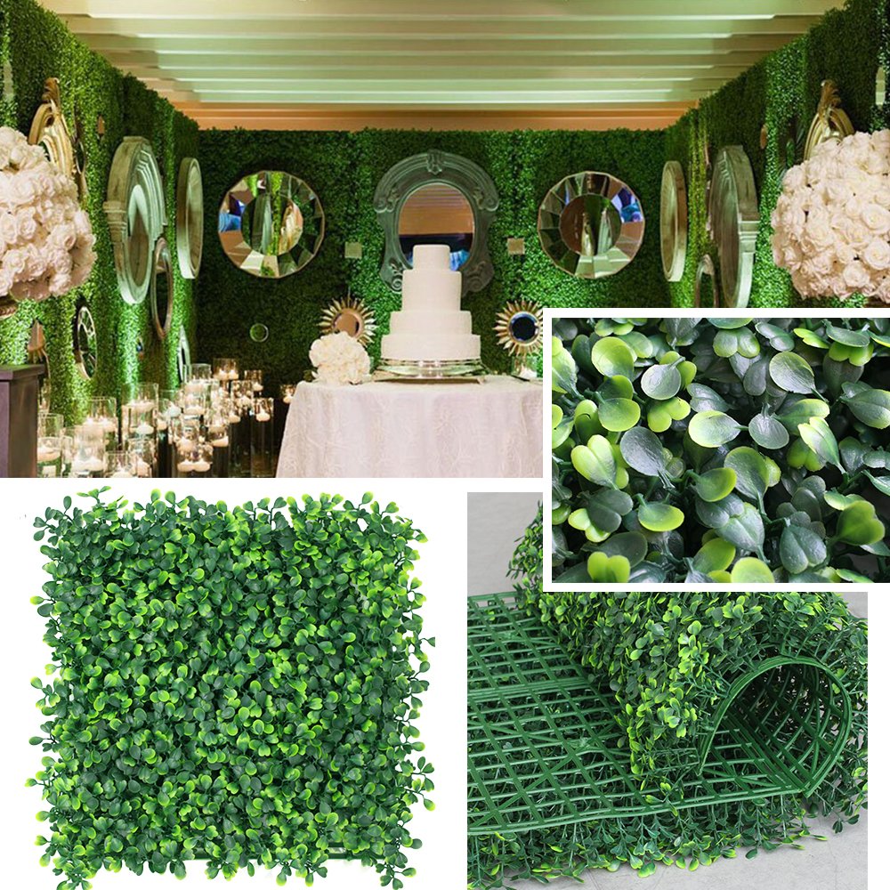 20 Pack UV Resistant Artificial Boxwood Hedge Privacy Fence Panels - Realistic Thick Faux Greenery Wall for Indoor & Outdoor Decor | Perfect for Patio Privacy Screens, Garden Dividers, and Event Backdrops