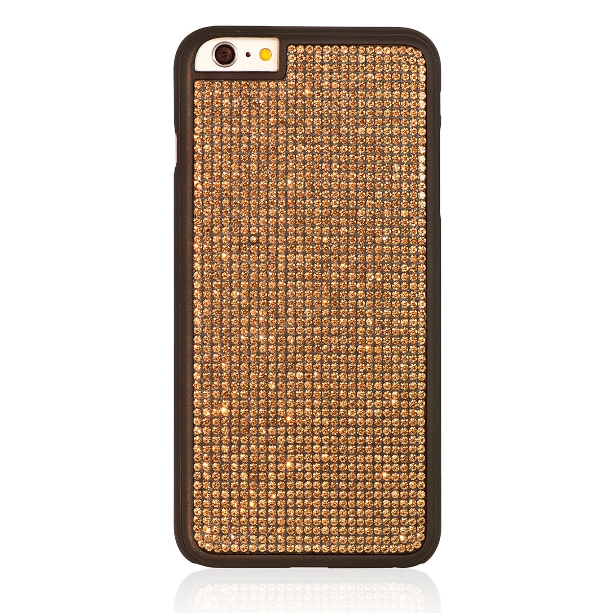 Genuine Crystal Case for iPhone 6 Plus - Black/Gold - Elegant Protection