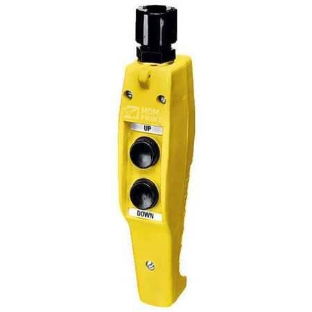 Industrial Pendant Push Button Station with NO/NC Contacts - Durable Yellow Enclosure for Machine Control | Perfect for CNC, Assembly Lines & Factory Automation