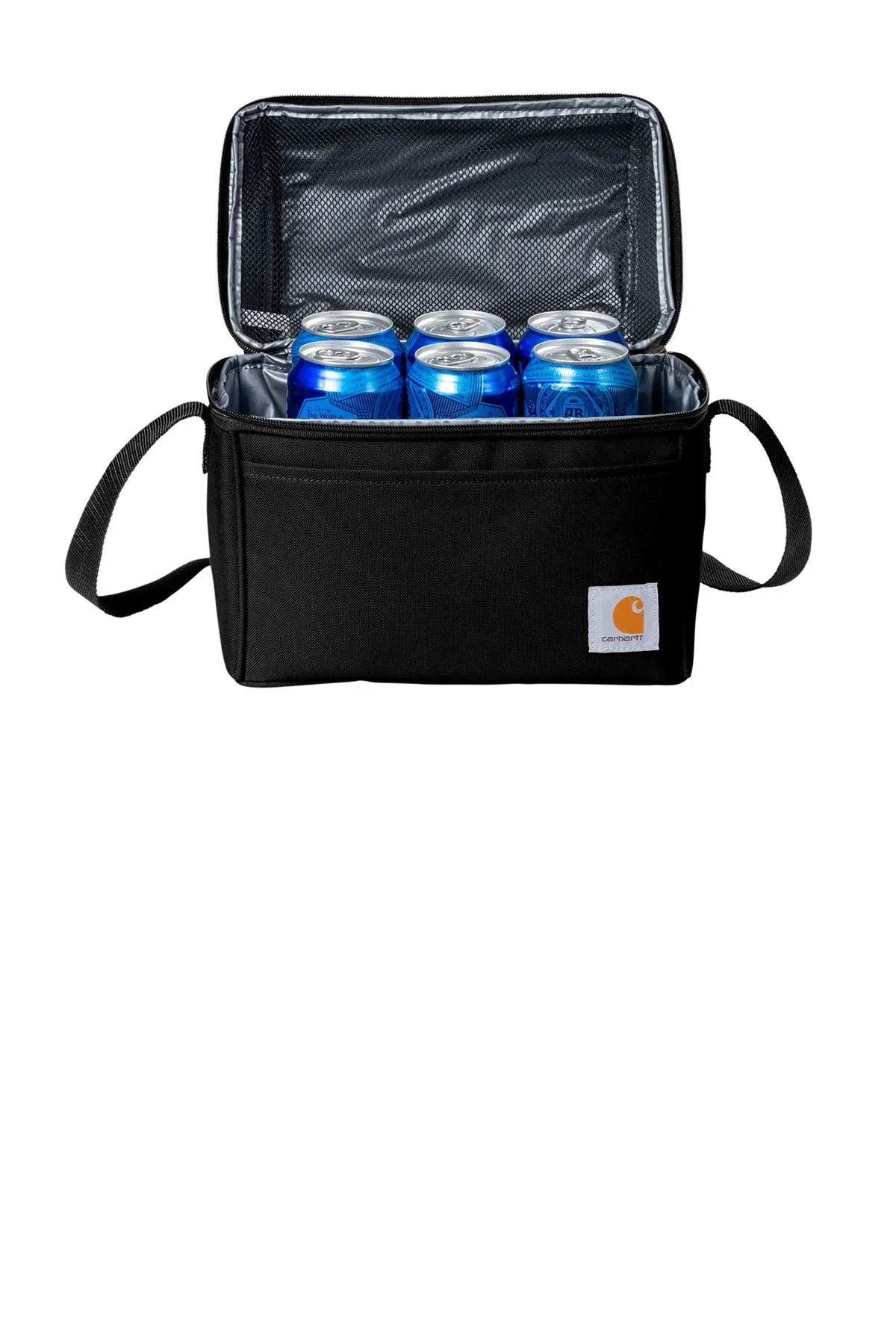 Carhartt 6 Can Insulated Lunch Cooler Bag - Black | Portable Soft-Sided Cooler for Work, Picnics & Outdoor Activities | Marx Optical