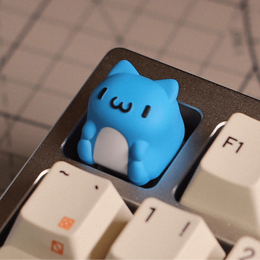 Custom Naughty Cat Resin Keycaps - Personalized Cute & Creative Keycaps for Mechanical Keyboards - Perfect for Gamers, Typists & Cat Lovers