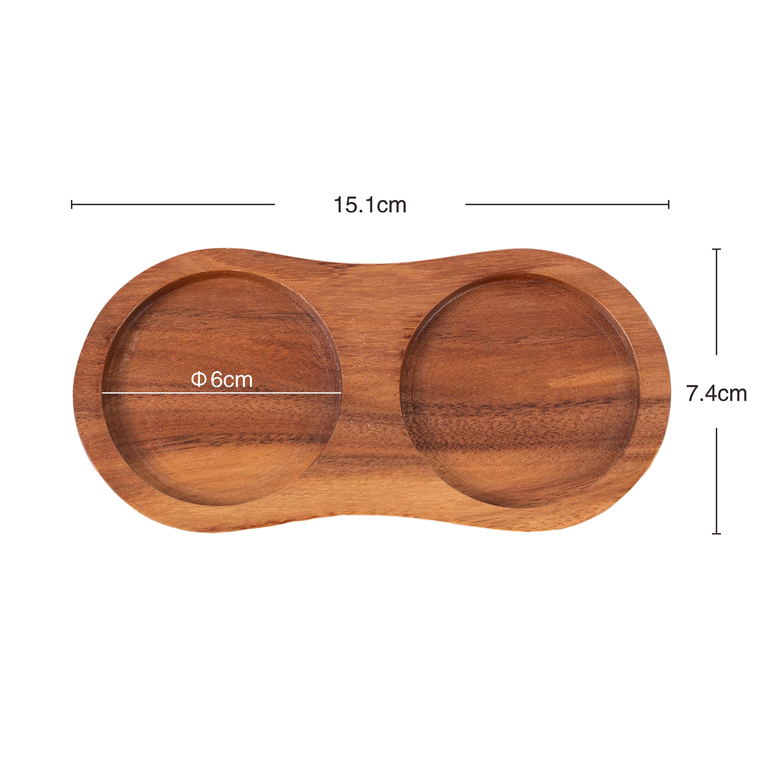Premium Acacia Wood Salt and Pepper Mill Tray - 6cm/2.36