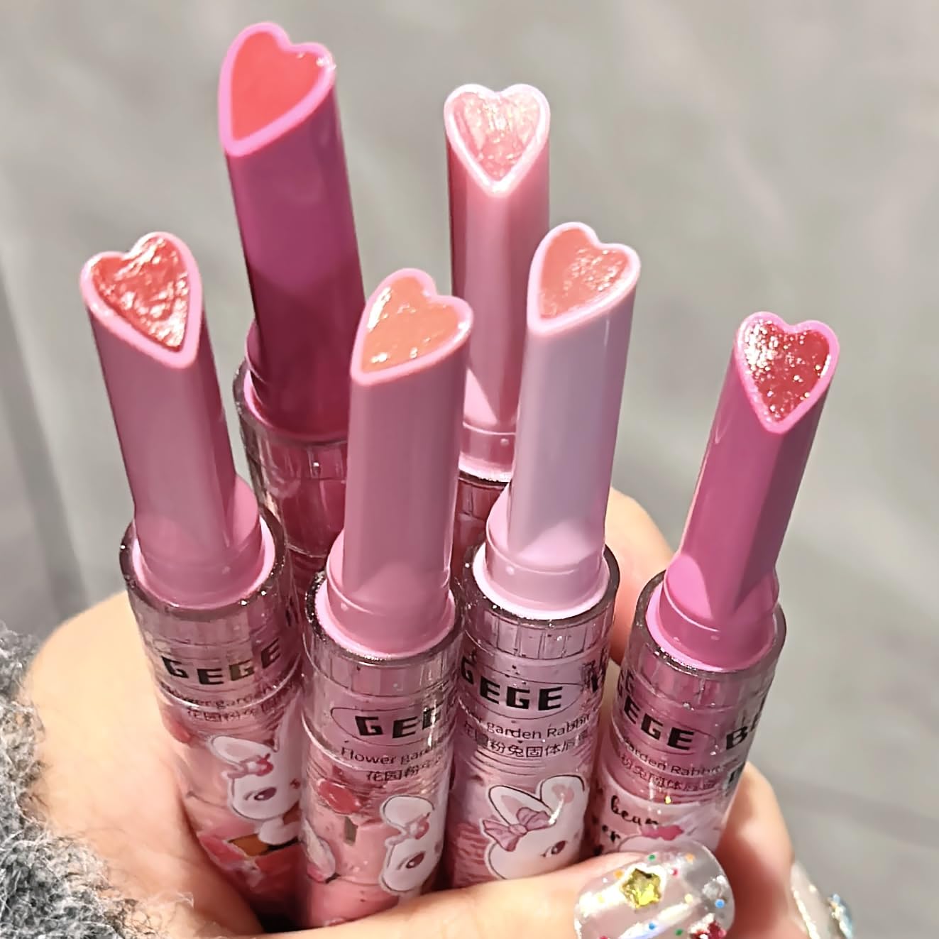Petansy 6 Colors Jelly Lipstick Set - Heart Shape Hydrating Lip Balm with Mirror Effect, Longwear Lip Gloss & Stain for Women | Perfect for Daily Makeup, Parties & Gifts