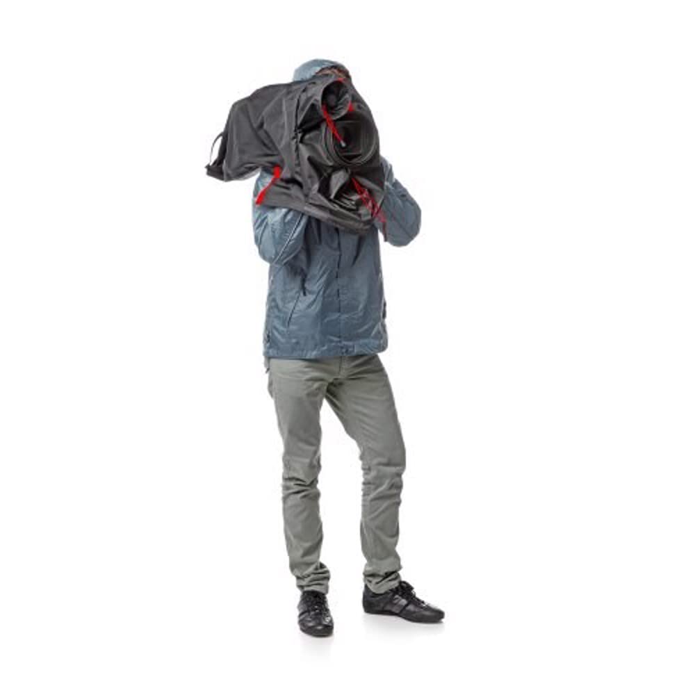 Manfrotto MB PL-RC-1 DSLR Camera Rain Cover - Waterproof & Dustproof Protection for Professional Lens Cameras - Ideal for Outdoor Photography in Rainy Weather (Black/Charcoal Grey)