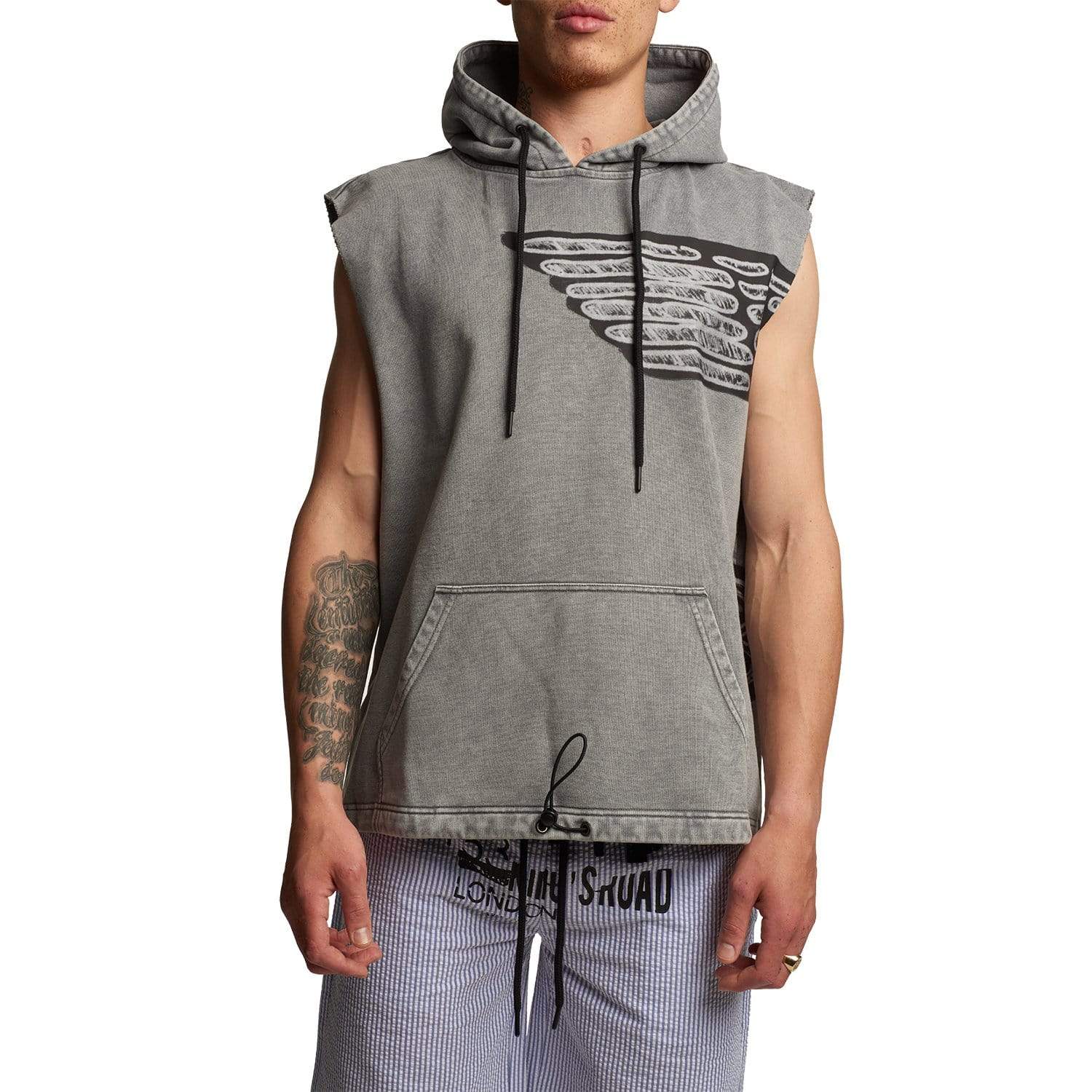 Stylish Stencil Print Short Sleeve Hoodie for Men & Women - Trendy Streetwear Fashion for Casual Outings & Outdoor Activities