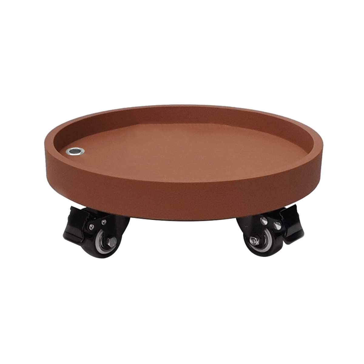 Rolling Plant Stand with PU Wheels - 30cm/11.8 Inch Mobile Flower Pot Holder for Indoor/Outdoor Plants - Perfect for Moving Potted Plants Between Garden, Patio and Living Room