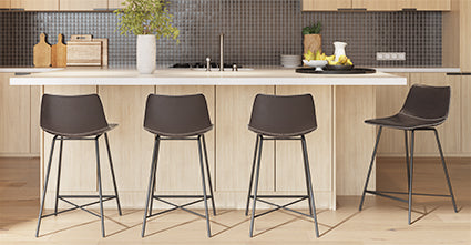 Paxton 24 Inch Counter Height Bar Stool - Adjustable Swivel Kitchen Island Stool for Dining, Breakfast Nook & Home Bar Use