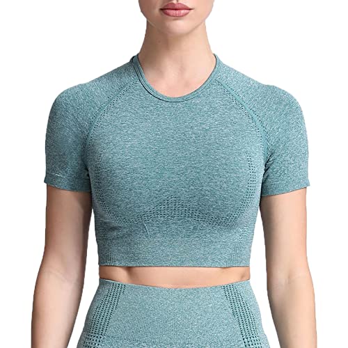 B Dark Green Marl (Crop Tops)