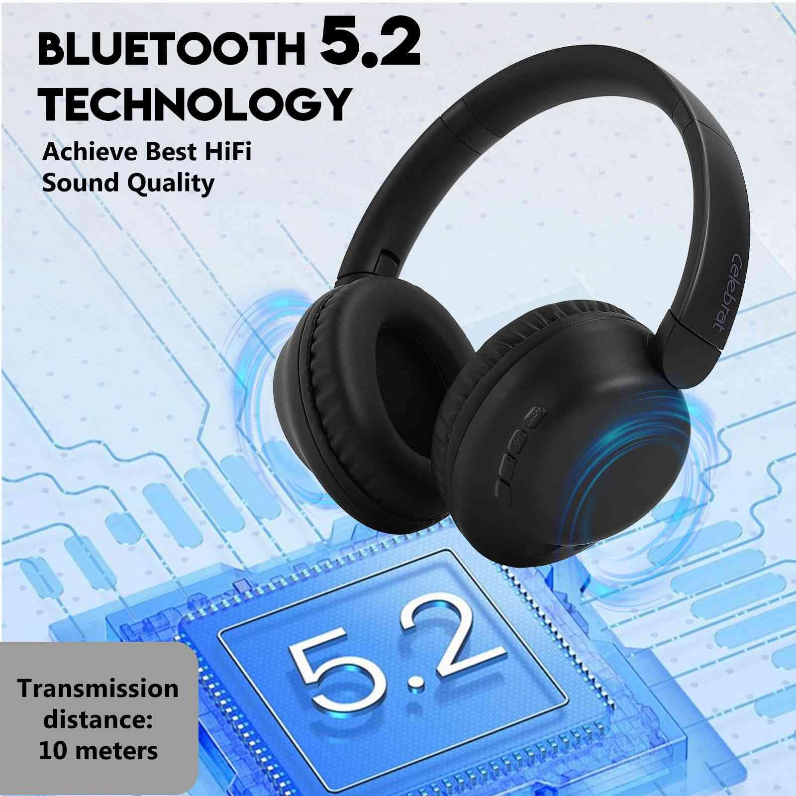 UrbanX Perfect Comfort 955 II Wireless Bluetooth Over-Ear Headphones with Noise Isolation - Black | Ideal for Travel, Workouts & Home Entertainment