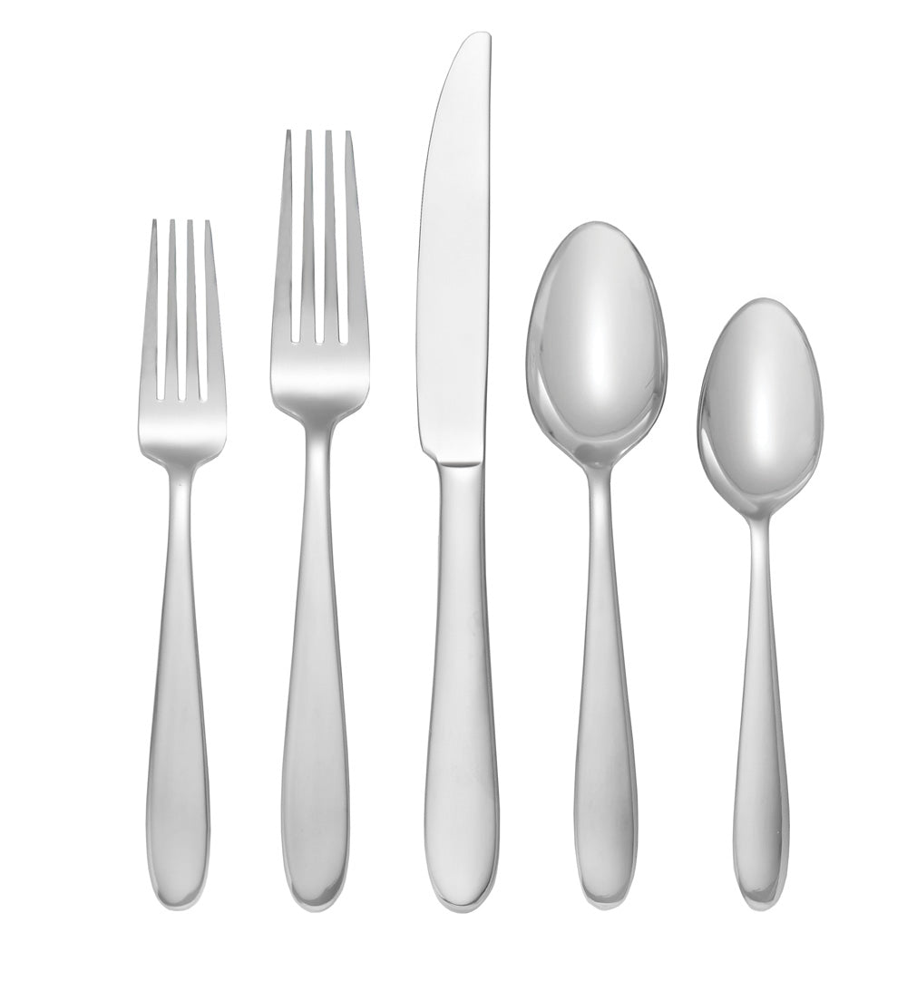 Eve 42-Piece Stainless Steel Flatware Set - Dinnerware Cutlery Set for 8 - Knives, Forks, Spoons - Perfect for Dining, Parties, and Everyday Use