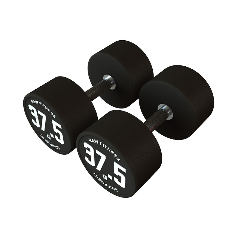 37.5KG Dumbbell Set - Round Rubber Coated Weight for Home Gym, Strength Training & Fitness Workouts - Perfect for Muscle Building, CrossFit & Bodybuilding