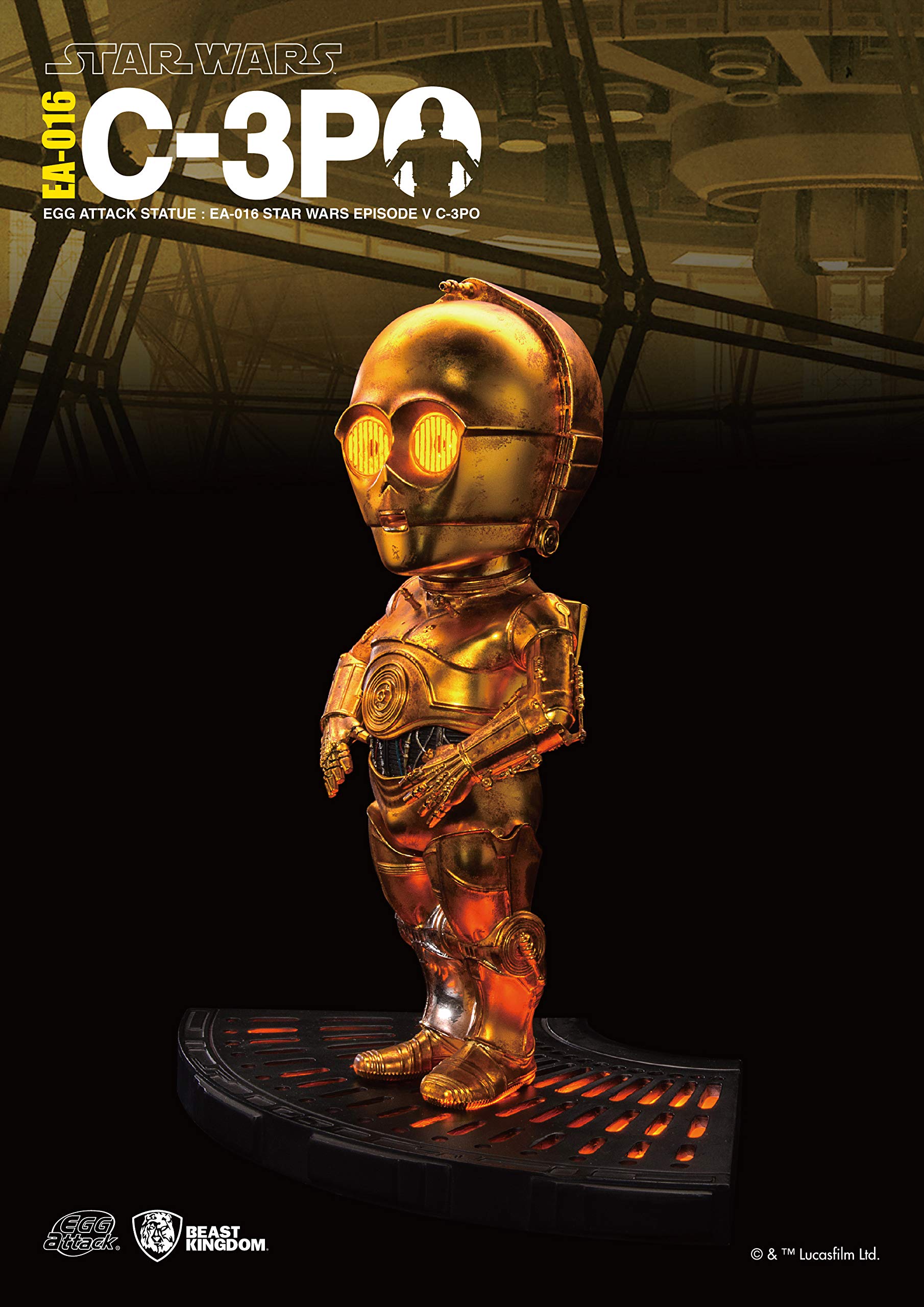 Beast Kingdom Egg Attack EA-016 C3PO Collectible Action Figure - Perfect for Star Wars Fans, Display & Gift Giving