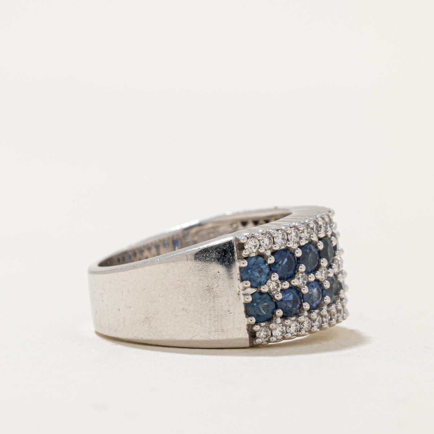 Exquisite 2.24ctw Sapphire & Diamond Cocktail Ring - 0.24ctw Diamonds | Size 5.75 | Elegant Evening Wear & Special Occasion Jewelry