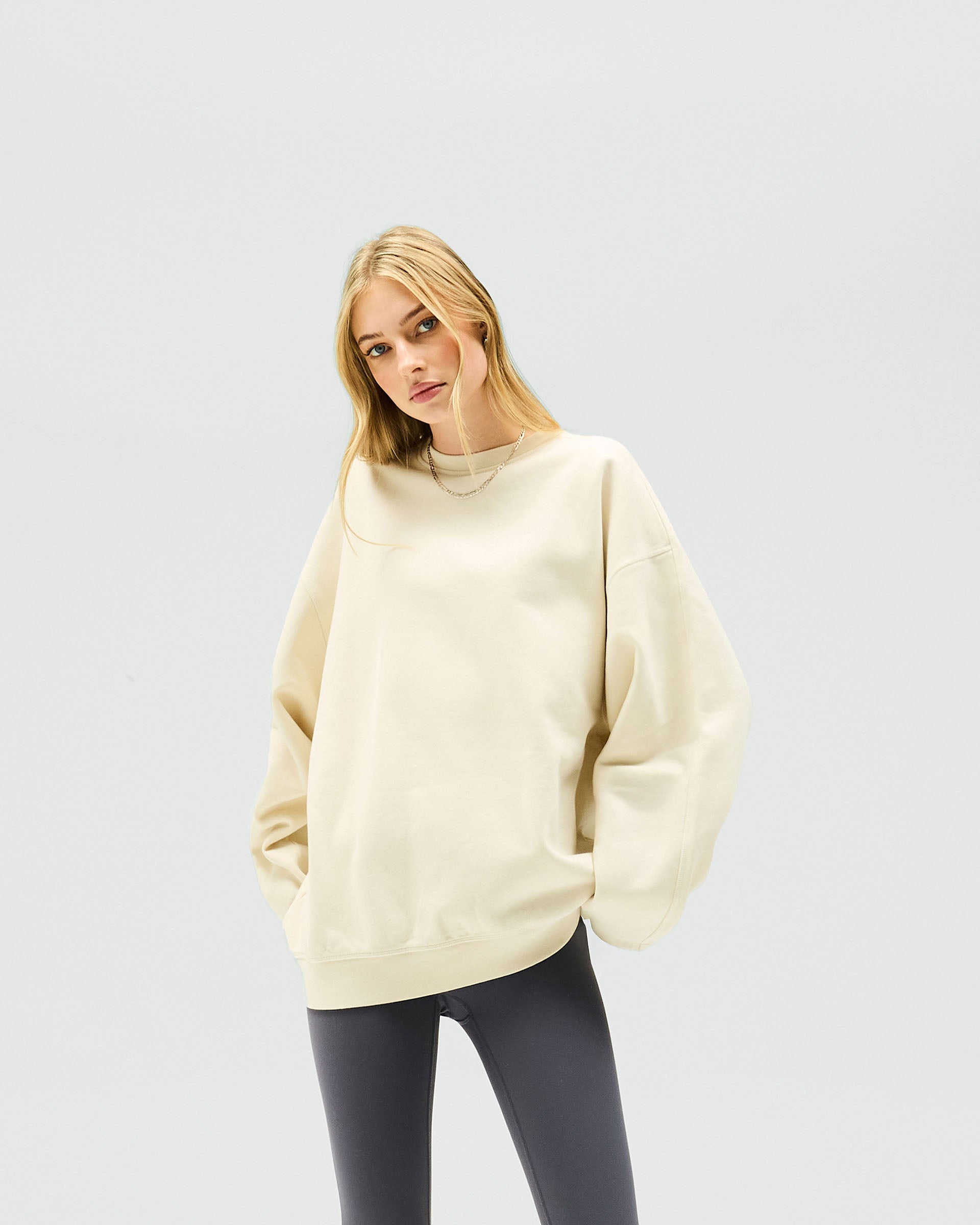 Owners Club Relaxed Sweater - Soft Oat Milk Color Cozy Pullover | Perfect for Casual Wear, Coffee Dates & Fall Layering