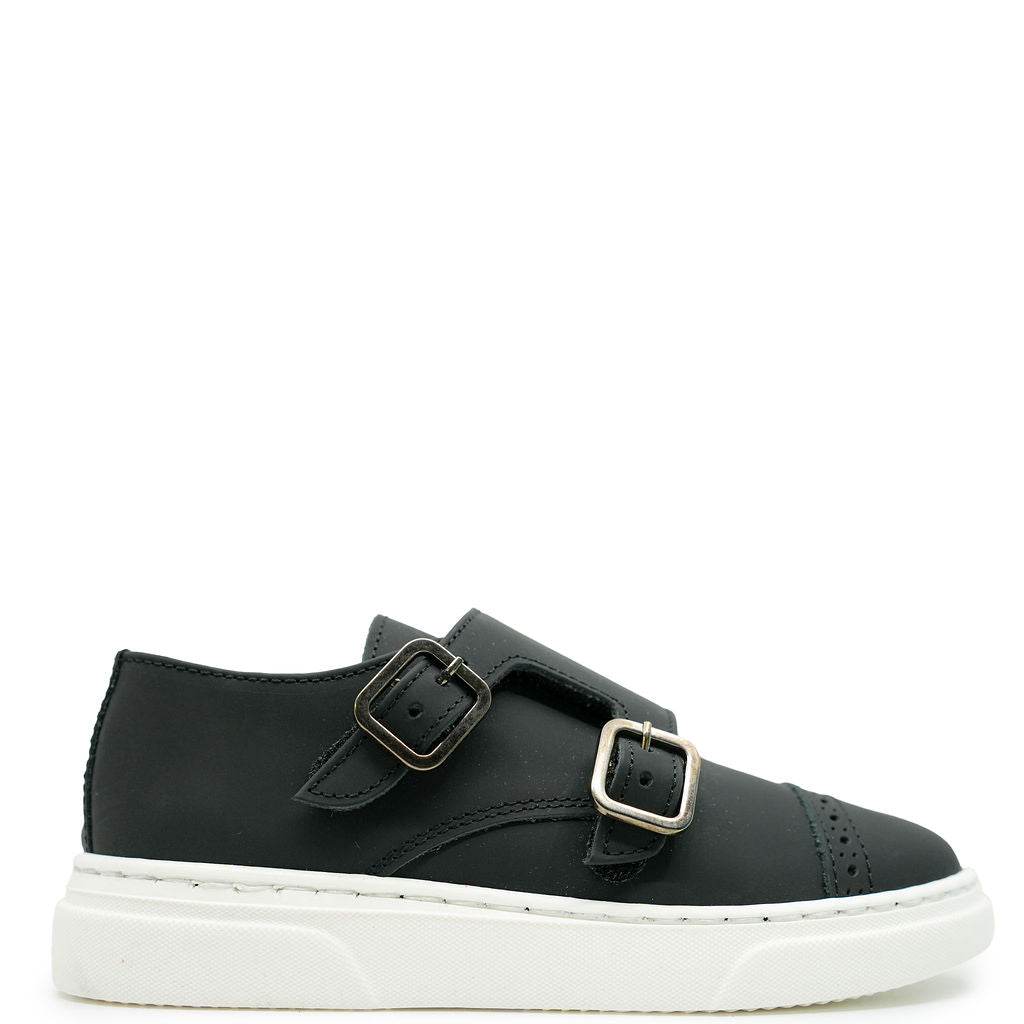 Blublonc Black Rubber Captoe Dress Sneakers for Men - Stylish & Comfortable Formal Casual Shoes for Work, Office & Wedding Events