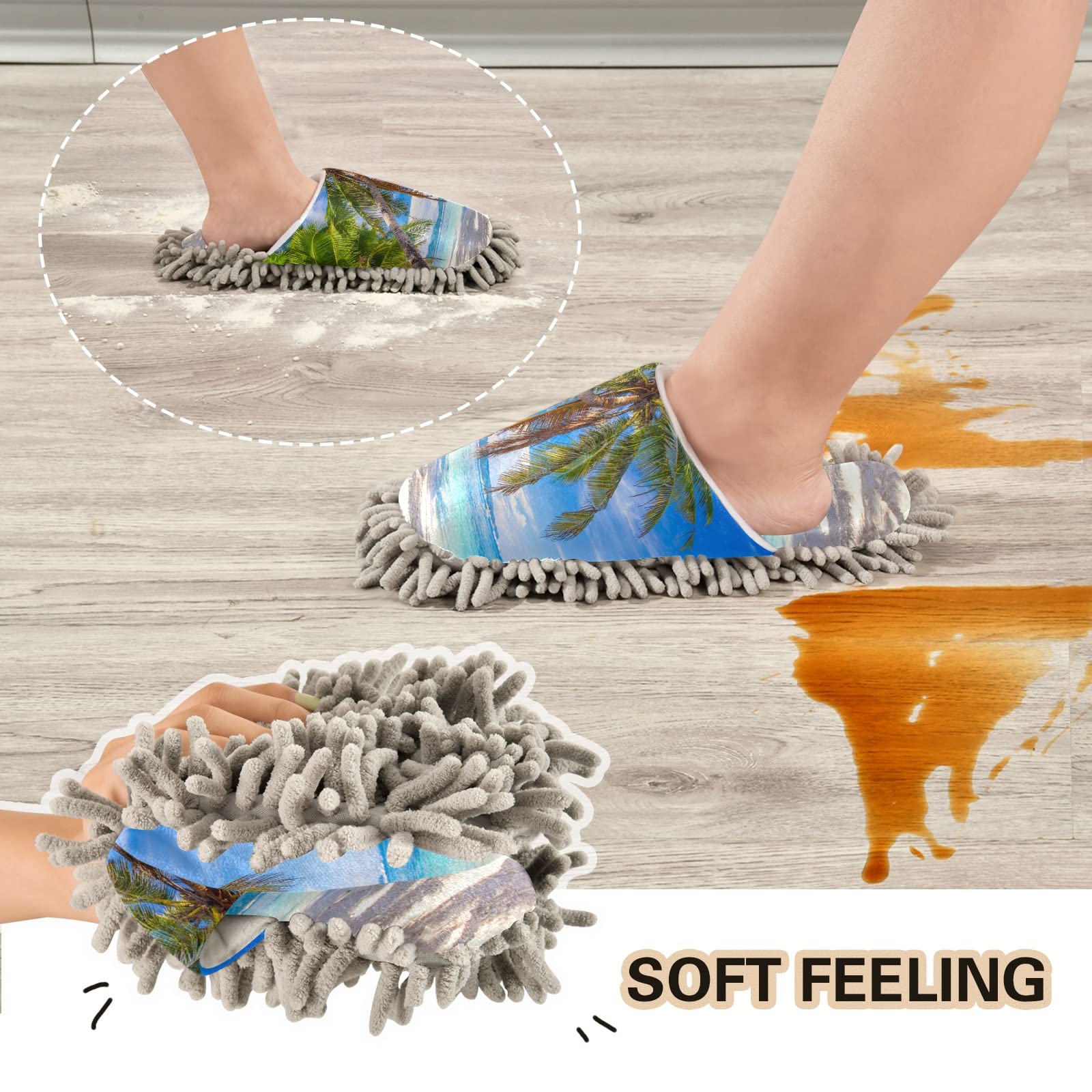 Unisex Mop Slippers Shoes for Cleaning - Soft House Slippers with Microfiber Bottom for Dusting & Spa Use (Size M-L) | Perfect for Home Cleaning, Pet Hair Removal & Relaxation