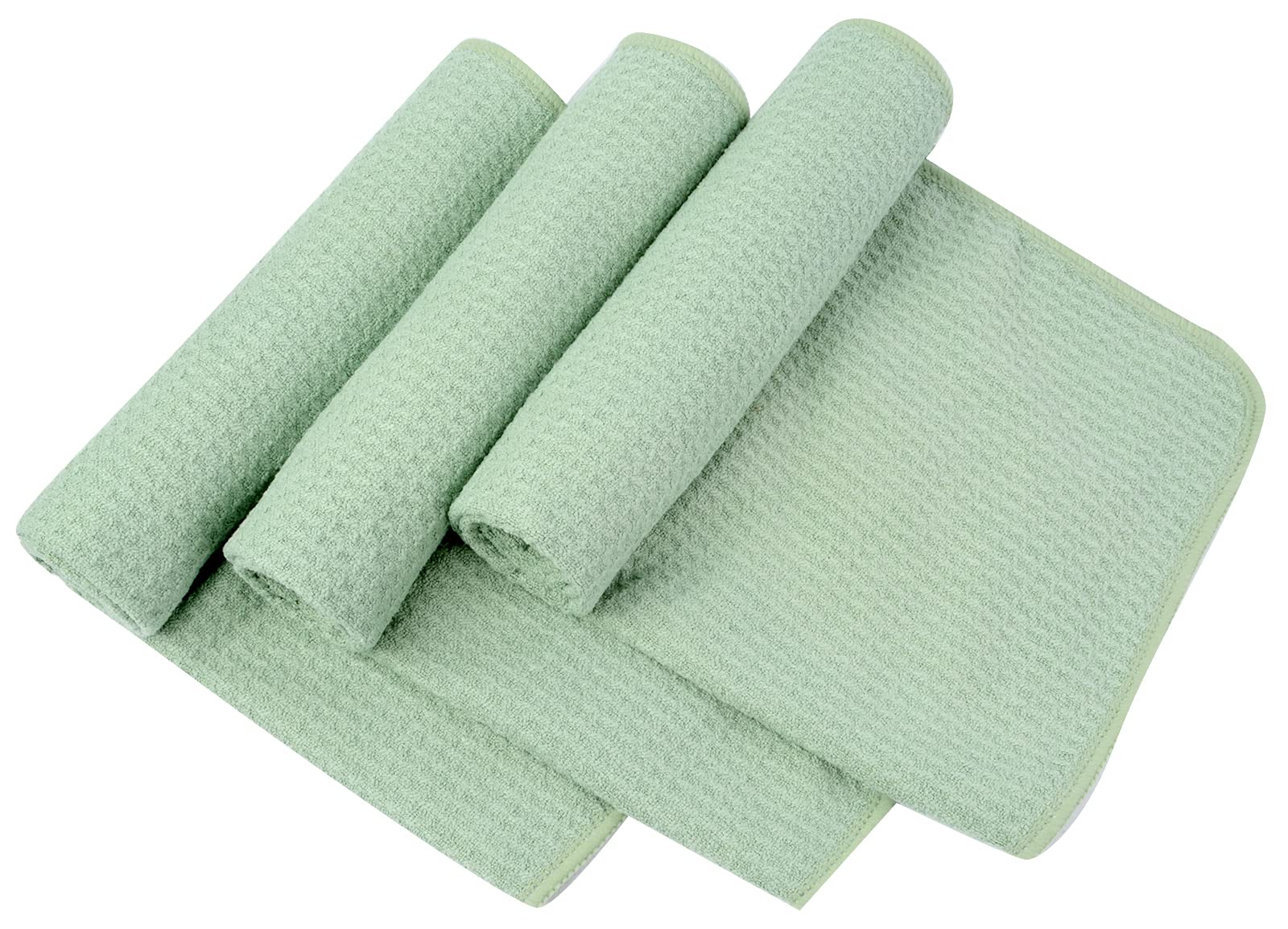 Premium Microfiber Dish Towels Set - Super Absorbent Waffle Weave Kitchen & Hand Towels (16x24 Inches) - Quick Drying, Lint-Free for Dishes, Countertops & Household Cleaning