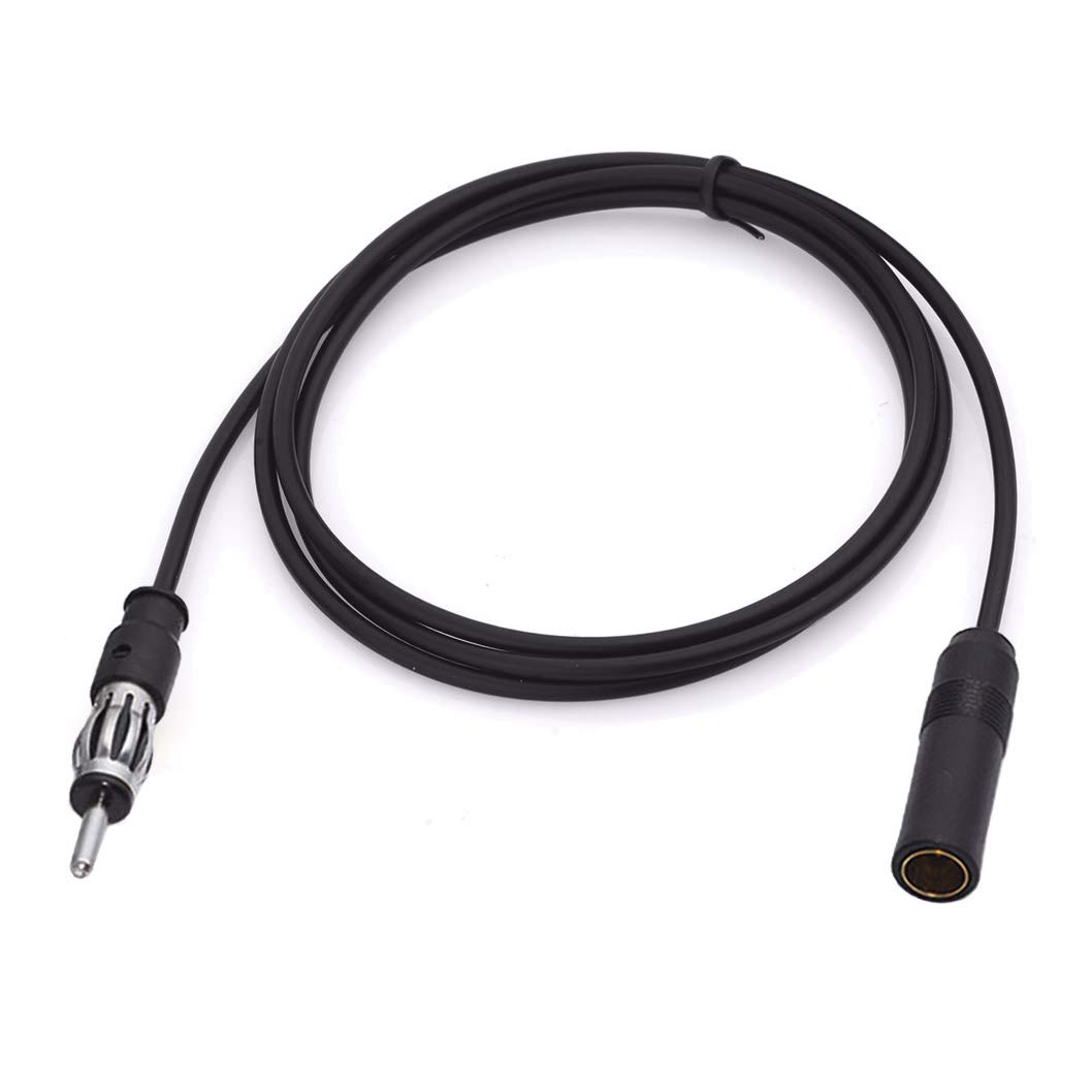 Bingfu 3ft Car Antenna Extension Cable - FM AM Radio Coaxial Cable with DIN Plug for Vehicle Stereo, Truck Head Unit & CD Player | Improve Signal Reception for Road Trips & Daily Commutes
