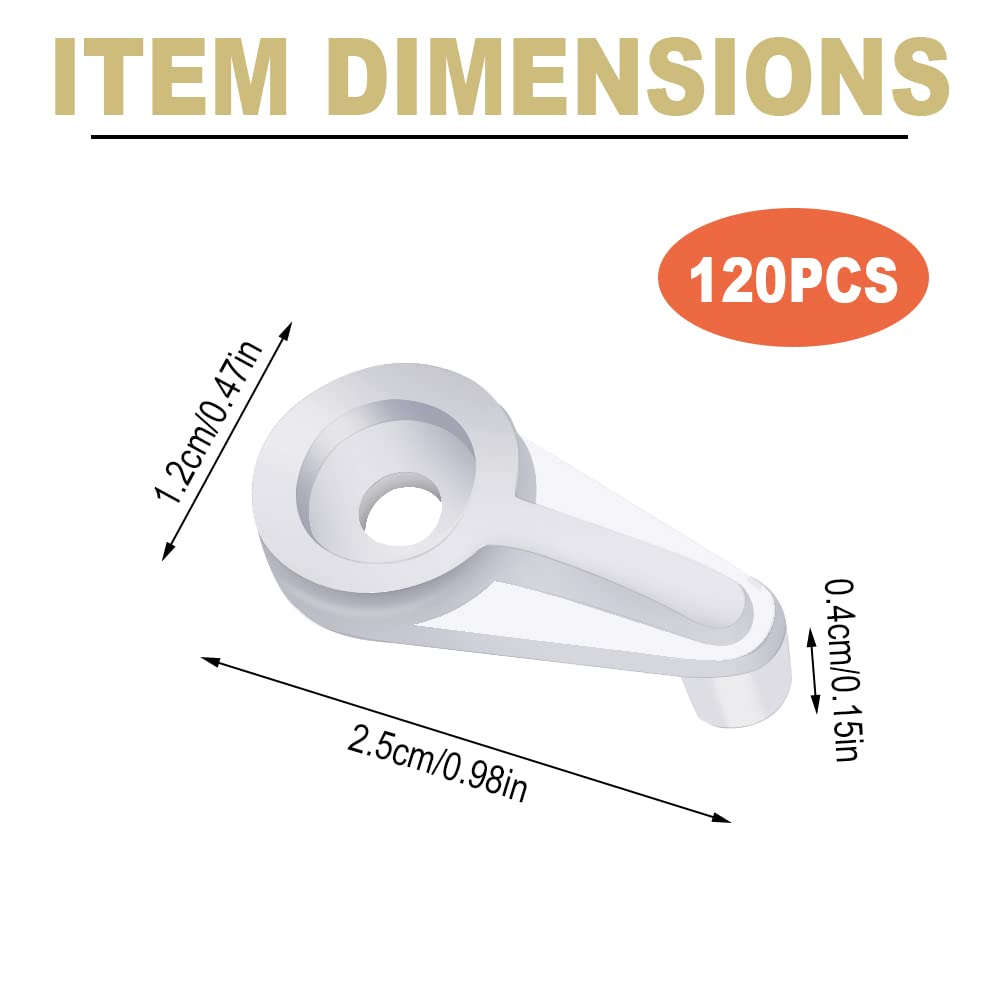 120 Pack 4mm Clear Glass Retainer Clips Kit with Screws - Mirror Cabinet Door Clips with Storage Box for Bathroom, Kitchen, and Furniture Installation